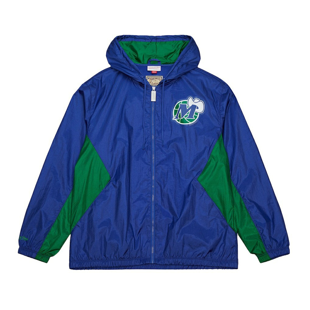 Dallas Mavericks Playmaker Full-Zip Hooded Windbreaker Jacket Blue