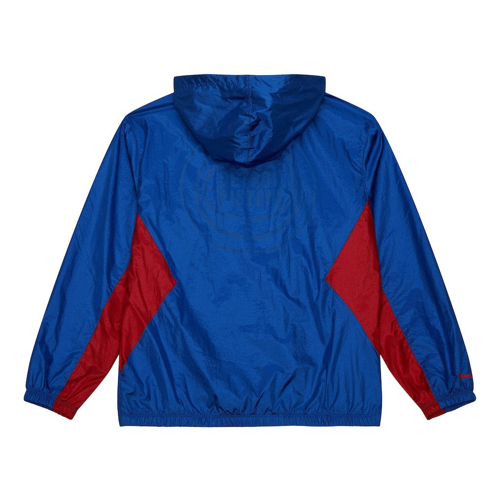 Detroit Pistons Playmaker Full-Zip Hooded Windbreaker Jacket Blue