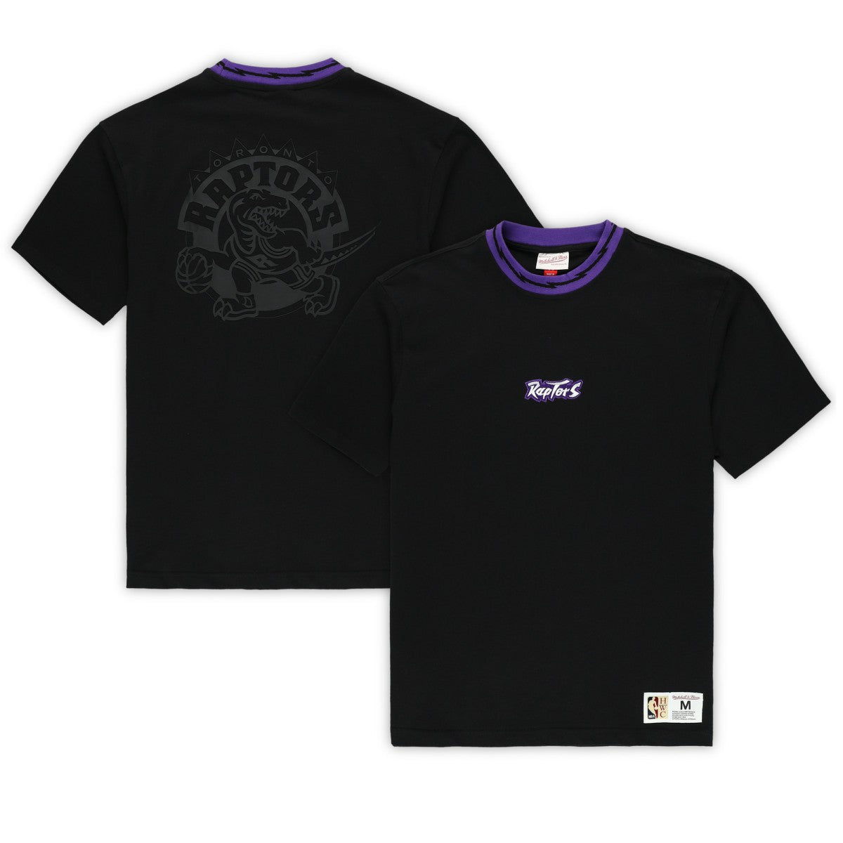Toronto Raptors Unisex Playmaker Vintage Logo T-Shirt Black
