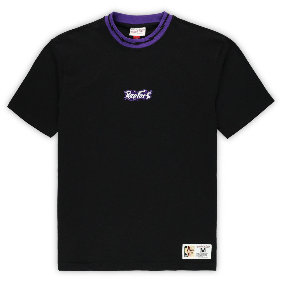 Toronto Raptors Unisex Playmaker Vintage Logo T-Shirt Black