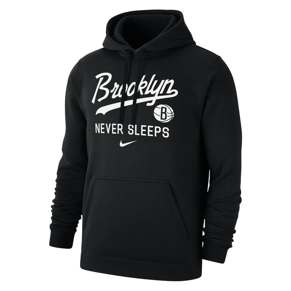 Brooklyn Nets Brooklyn Never Sleeps Club Hoodie Black