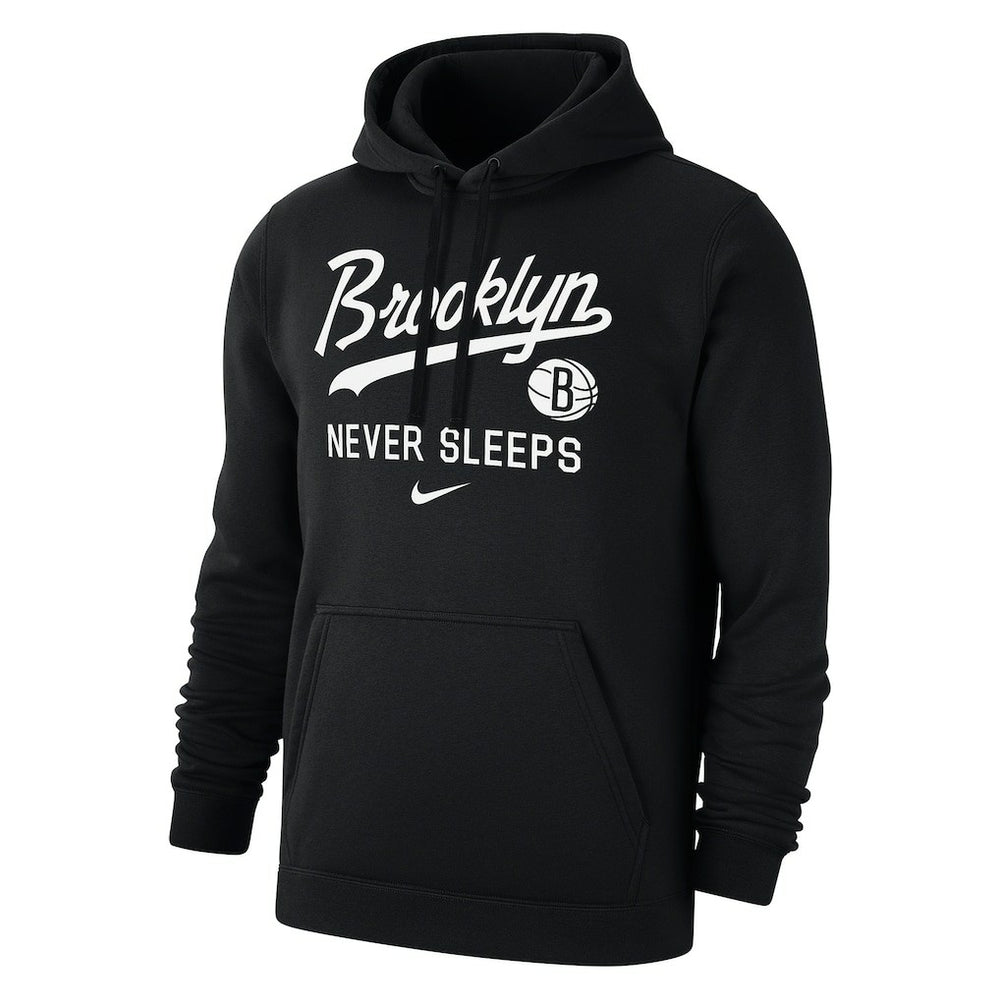 Brooklyn Nets Brooklyn Never Sleeps Club Hoodie Black