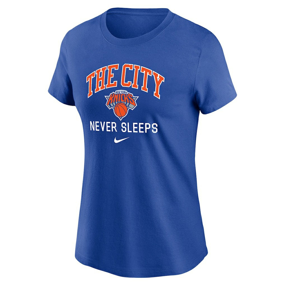 New York Knicks Women's The City Never Sleeps T-Shirt Blue