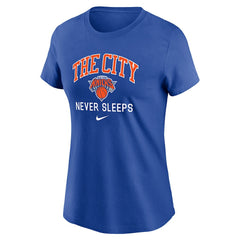 New York Knicks Women's The City Never Sleeps T-Shirt Blue