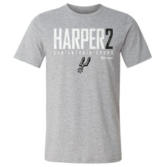 Dylan Harper San Antonio Spurs 500 Level Elite T-Shirt Heather Gray