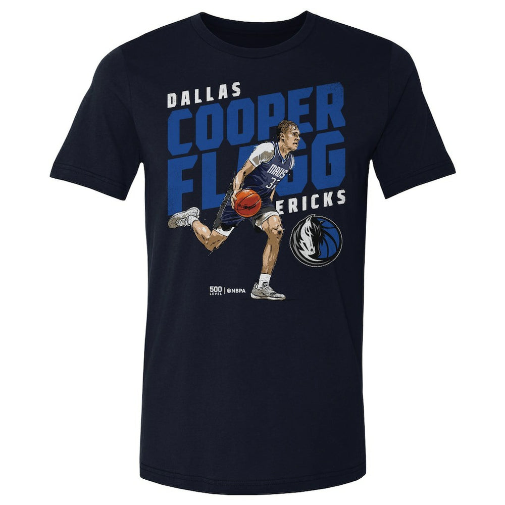 Cooper Flagg Dallas Mavericks 500 Level Slant T-Shirt Navy