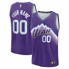 Utah Jazz Fast Break Replica Custom Jersey Purple Icon Edition