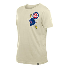Chicago Cubs New Era Women's Stars & Cap T-Shirt - Cream T-shirts