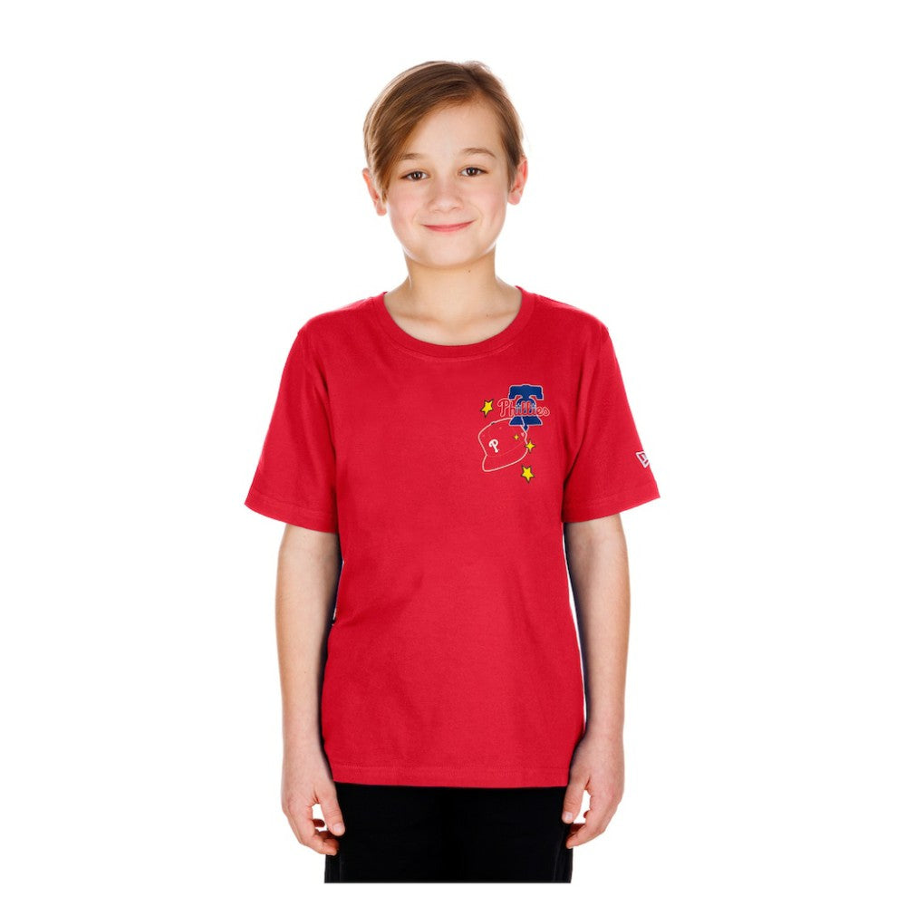 Philadelphia Phillies New Era Youth Stars & Cap T-Shirt - Red T-shirts