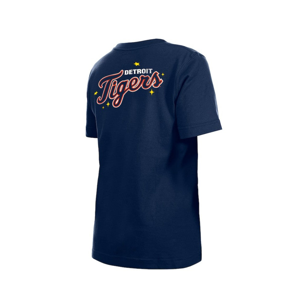Detroit Tigers New Era Youth Stars & Cap T-Shirt - Navy T-shirts