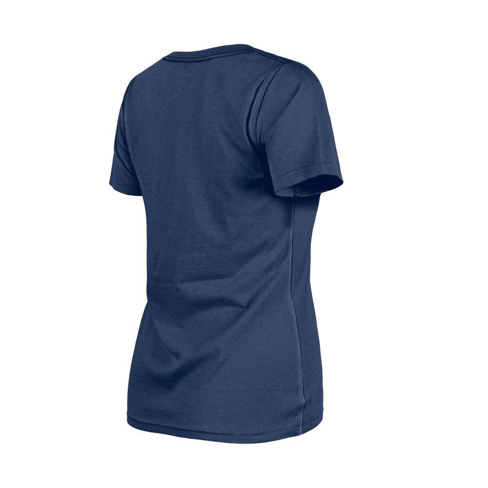 Milwaukee Brewers New Era Women's Little Miss 2 V-Neck T-Shirt - Navy T-shirts