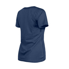 Milwaukee Brewers New Era Women's Little Miss 2 V-Neck T-Shirt - Navy T-shirts