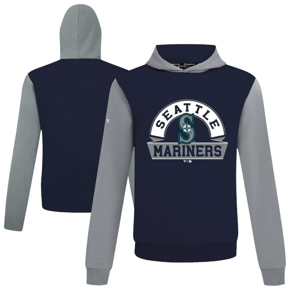 Seattle Mariners Levelwear Throwback Ultimate Banner Arch Hoodie - College Navy Hoodies