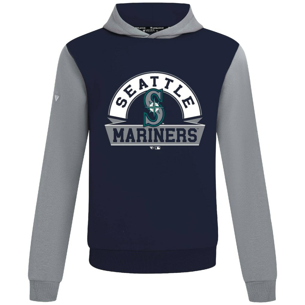 Seattle Mariners Levelwear Throwback Ultimate Banner Arch Hoodie - College Navy Hoodies