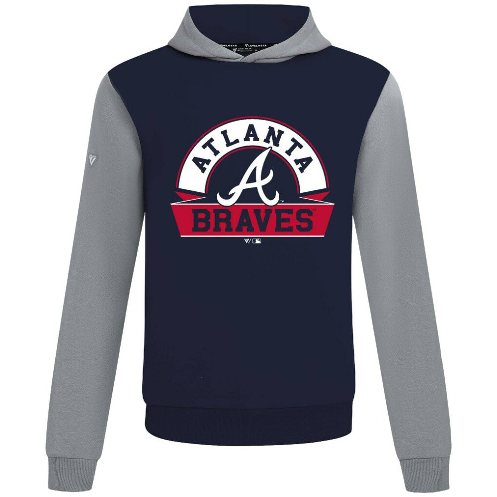 Atlanta Braves Levelwear Throwback Ultimate Banner Arch Hoodie - Navy Hoodies