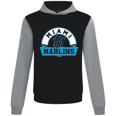 Miami Marlins Levelwear Throwback Ultimate Banner Arch Hoodie - Black Hoodies