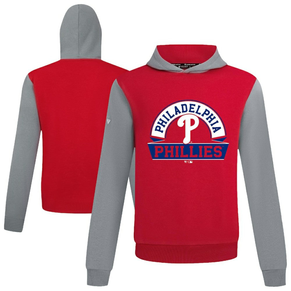 Philadelphia Phillies Levelwear Throwback Ultimate Banner Arch Hoodie - Red Hoodies