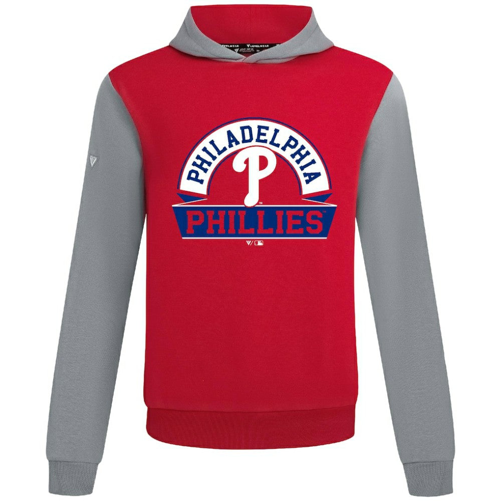 Philadelphia Phillies Levelwear Throwback Ultimate Banner Arch Hoodie - Red Hoodies