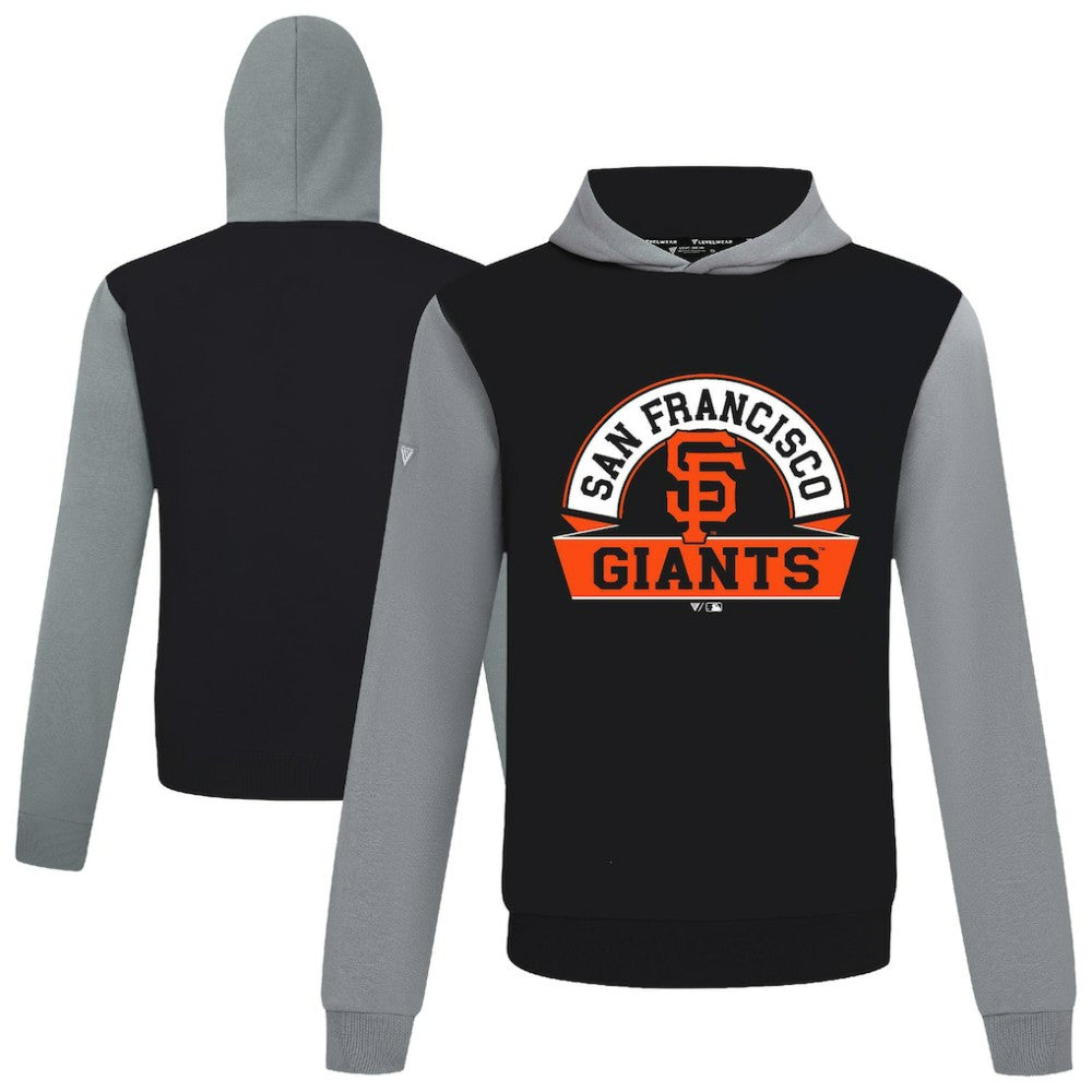 San Francisco Giants Levelwear Throwback Ultimate Banner Arch Hoodie - Black Hoodies
