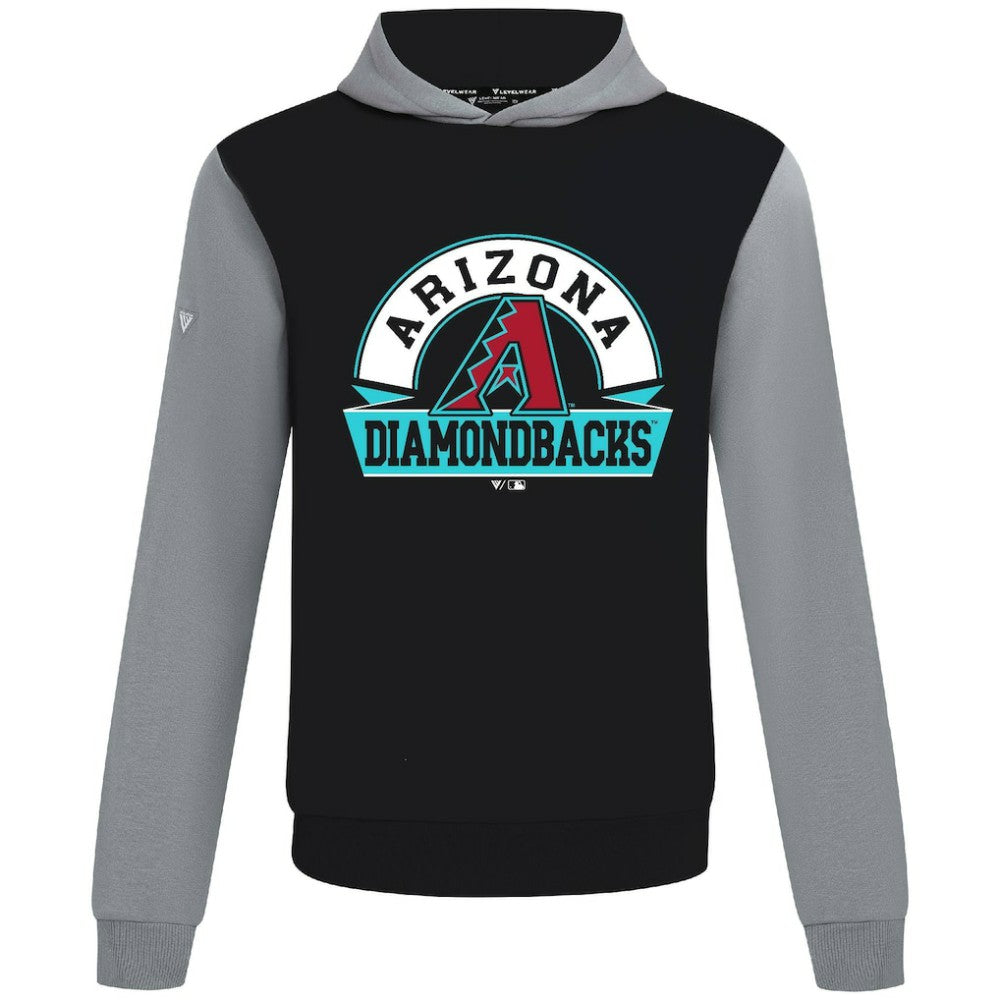 Arizona Diamondbacks Levelwear Throwback Ultimate Banner Arch Hoodie - Black Hoodies