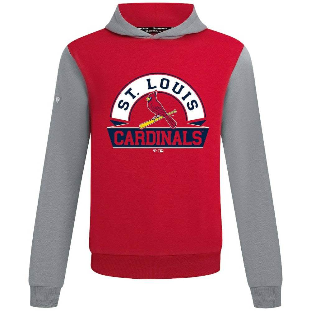 St. Louis Cardinals Levelwear Throwback Ultimate Banner Arch Hoodie - Red Hoodies