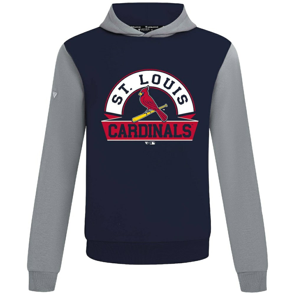 St. Louis Cardinals Levelwear Throwback Ultimate Banner Arch Hoodie - Navy Hoodies