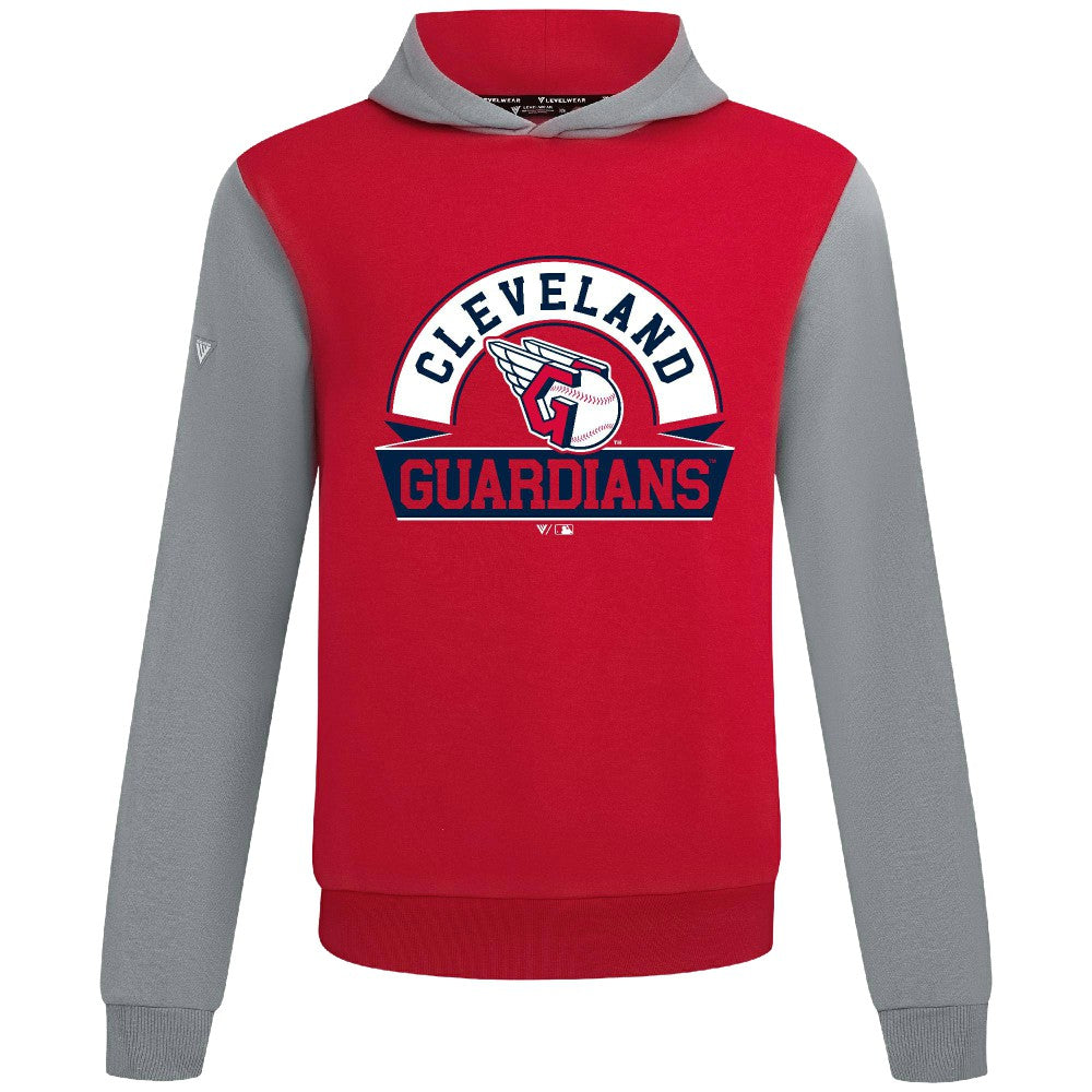 Cleveland Guardians Levelwear Throwback Ultimate Banner Arch Hoodie - Red Hoodies