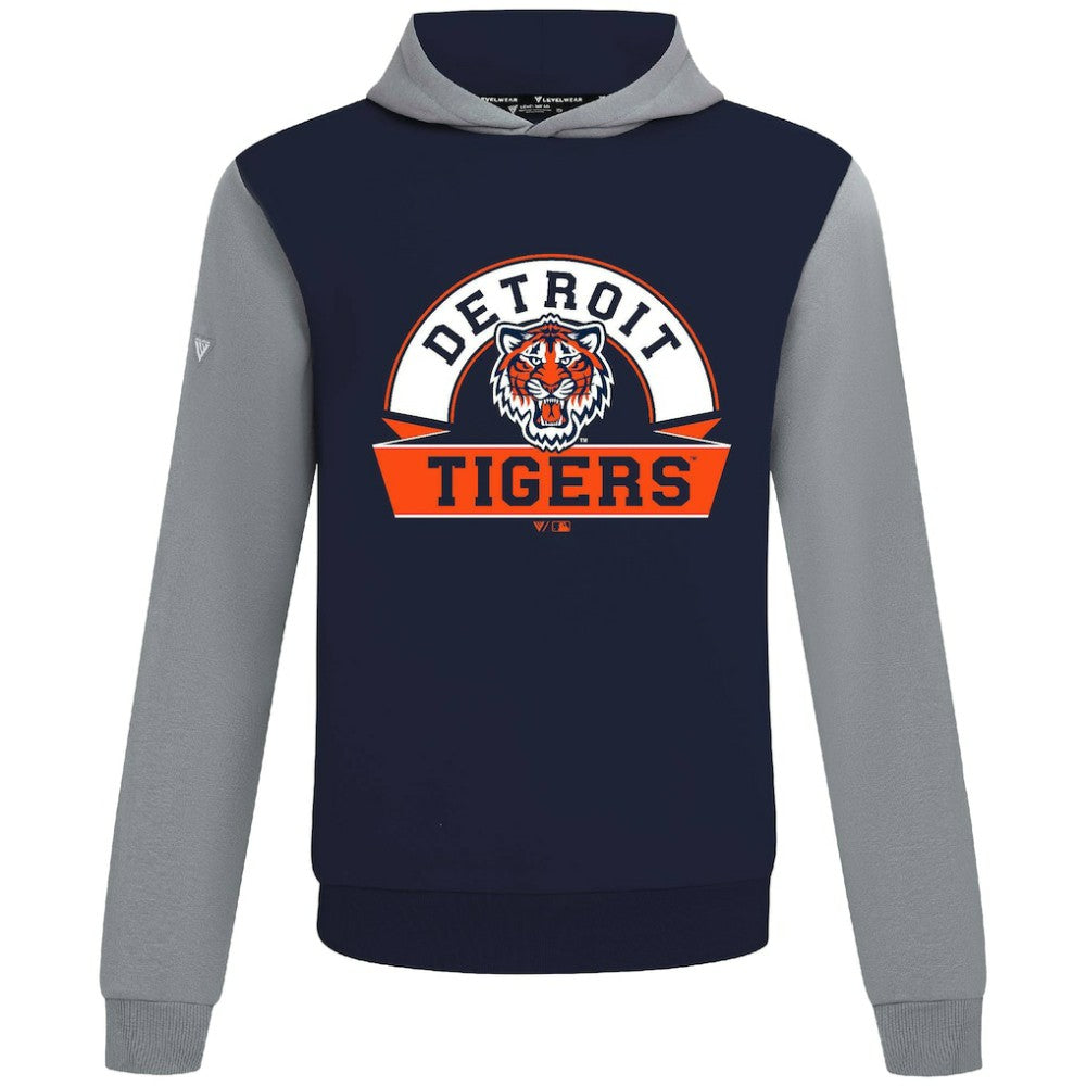 Detroit Tigers Levelwear Throwback Ultimate Banner Arch Hoodie - Navy Hoodies
