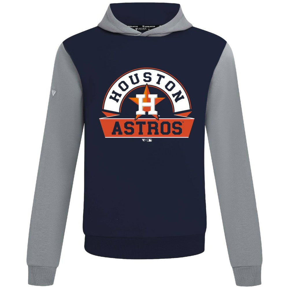 Houston Astros Levelwear Throwback Ultimate Banner Arch Hoodie - Navy Hoodies