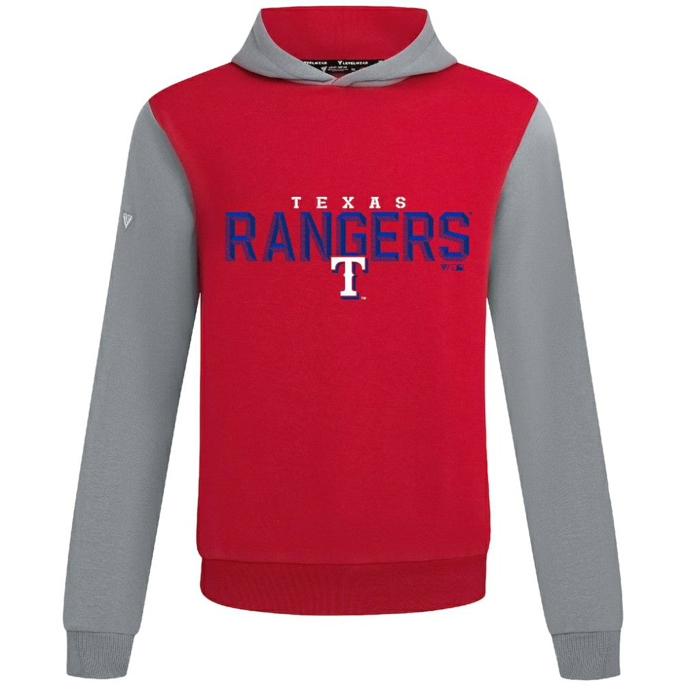 Texas Rangers Levelwear Throwback Carve Ultimate Hoodie - Red Hoodies