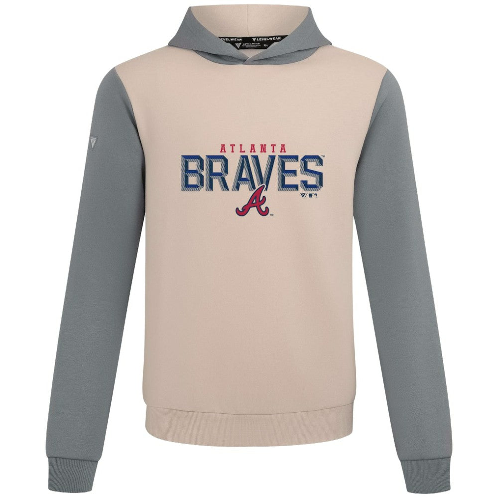 Atlanta Braves Levelwear Throwback Carve Ultimate Hoodie - Sand Hoodies