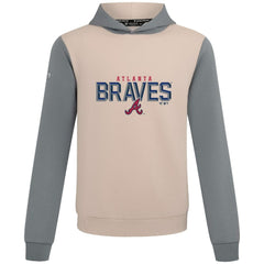 Atlanta Braves Levelwear Throwback Carve Ultimate Hoodie - Sand Hoodies