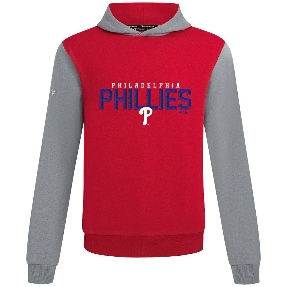 Philadelphia Phillies Levelwear Throwback Carve Ultimate Hoodie - Red Hoodies