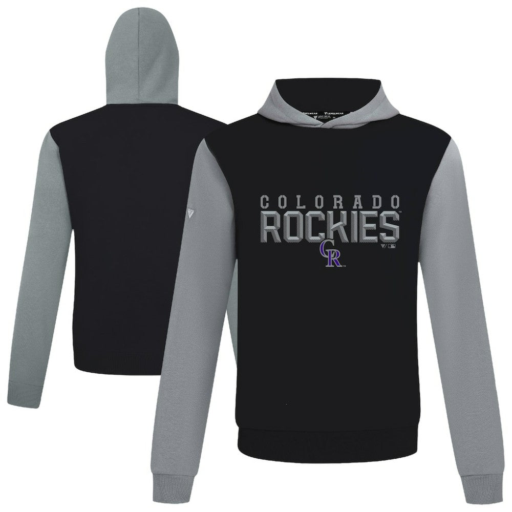 Colorado Rockies Levelwear Throwback Carve Ultimate Hoodie - Black Hoodies