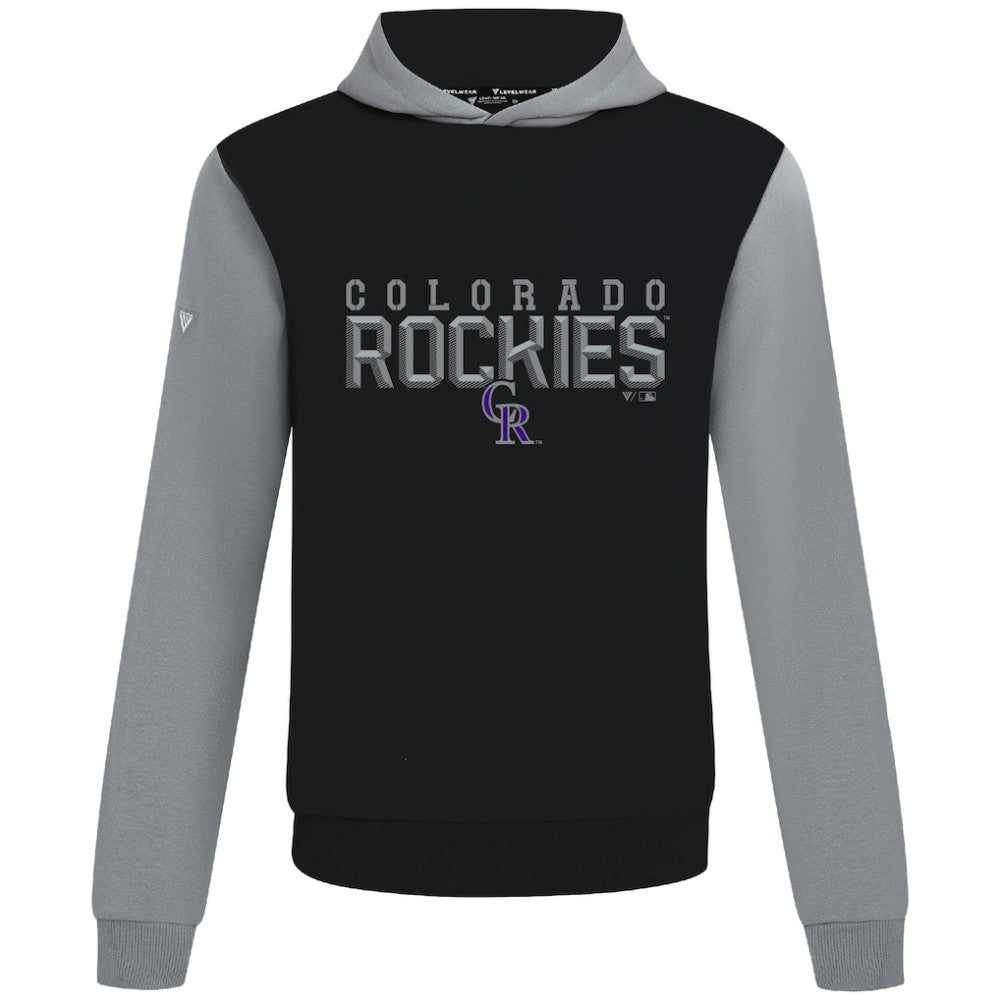 Colorado Rockies Levelwear Throwback Carve Ultimate Hoodie - Black Hoodies