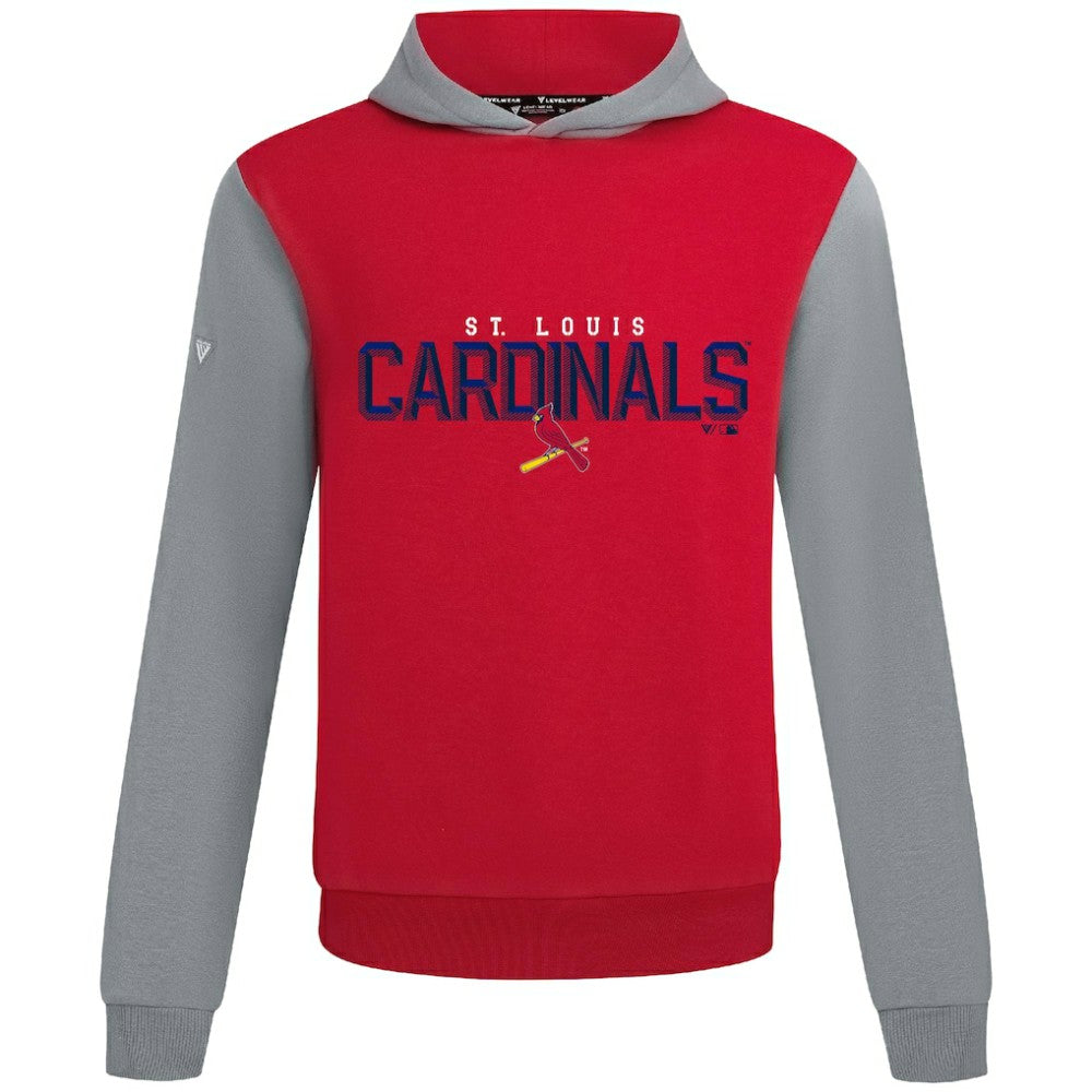St. Louis Cardinals Levelwear Throwback Carve Ultimate Hoodie - Red Hoodies