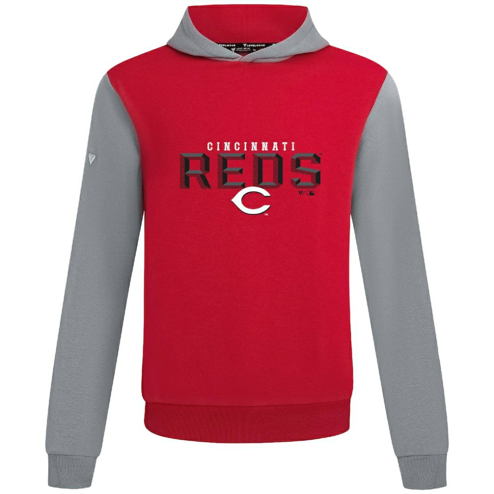 Cincinnati Reds Levelwear Throwback Carve Ultimate Hoodie - Red Hoodies
