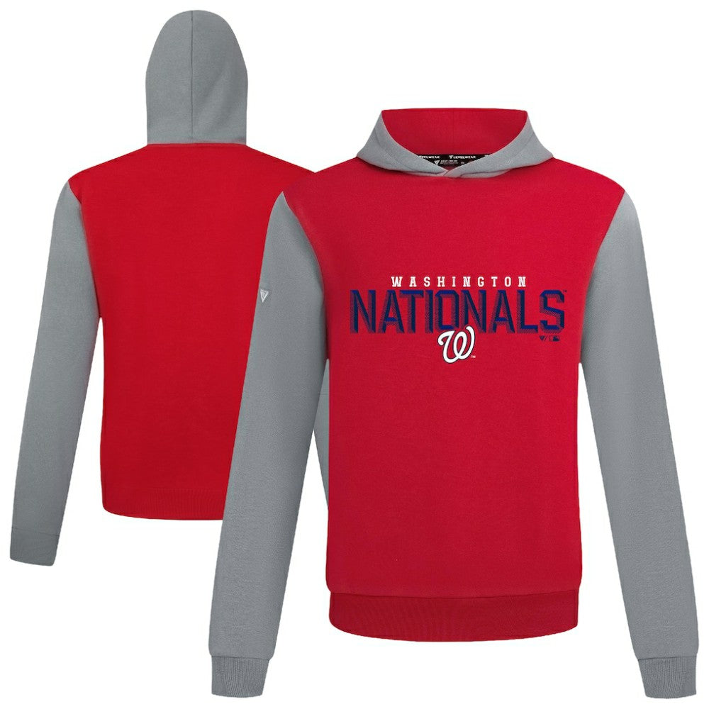 Washington Nationals Levelwear Throwback Carve Ultimate Hoodie - Red Hoodies