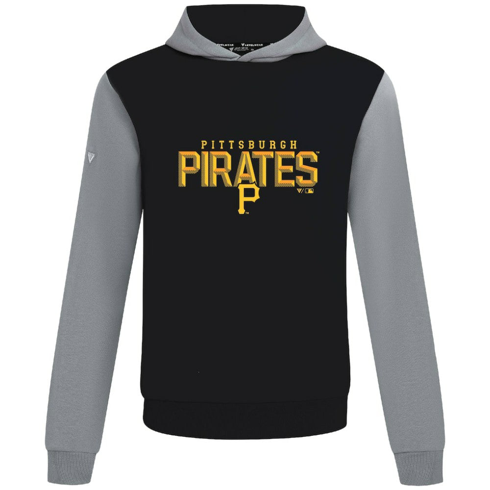 Pittsburgh Pirates Levelwear Throwback Carve Ultimate Hoodie - Black Hoodies