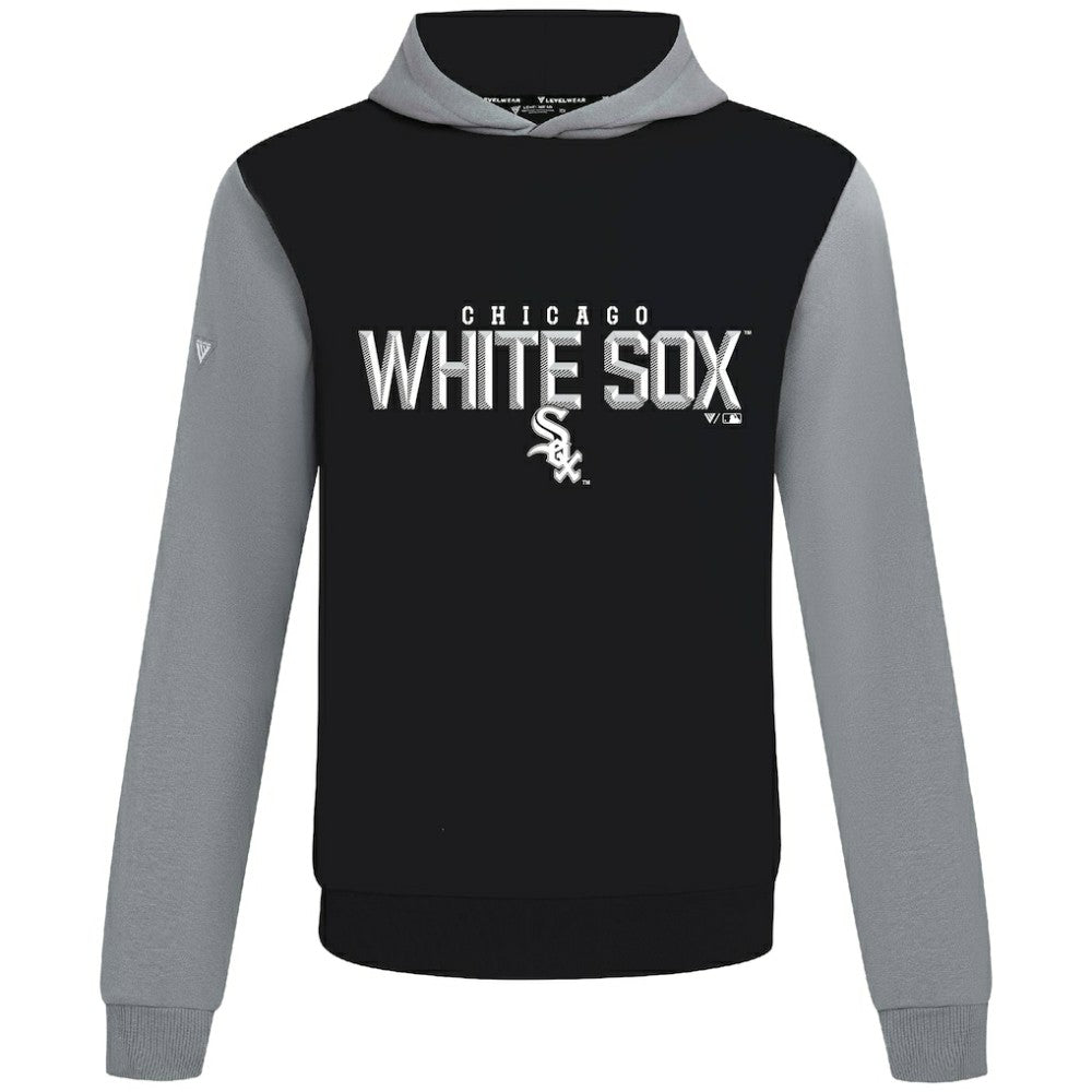 Chicago White Sox Levelwear Throwback Carve Ultimate Hoodie - Black Hoodies