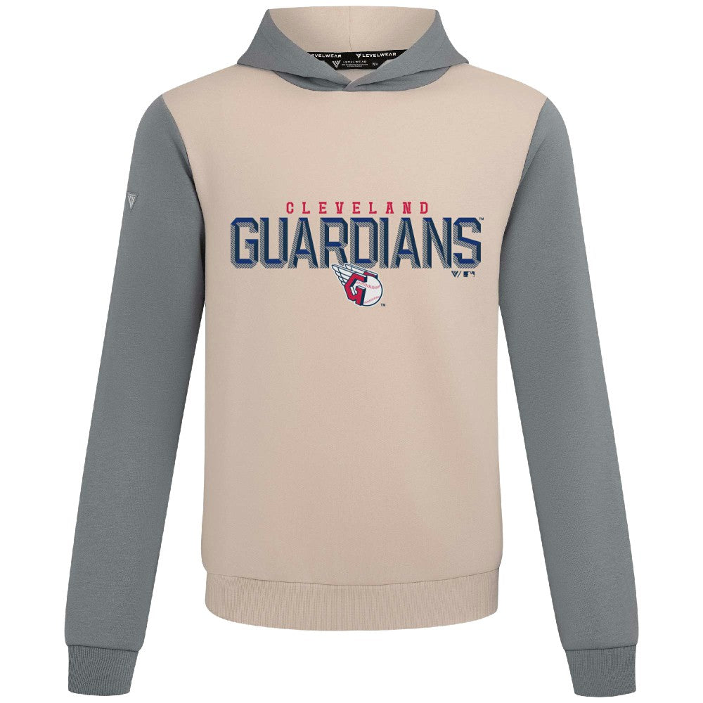 Cleveland Guardians Levelwear Throwback Carve Ultimate Hoodie - Sand Hoodies