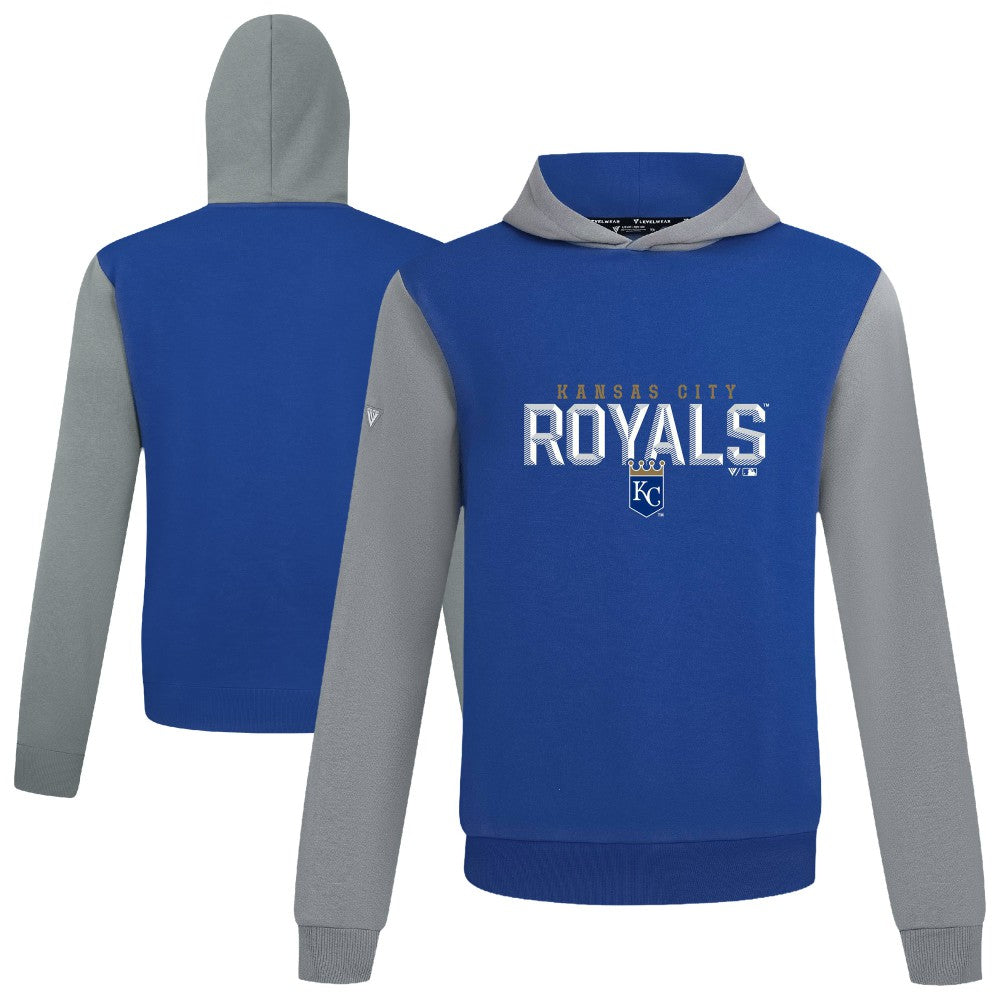 Kansas City Royals Levelwear Throwback Carve Ultimate Hoodie - Royal Hoodies