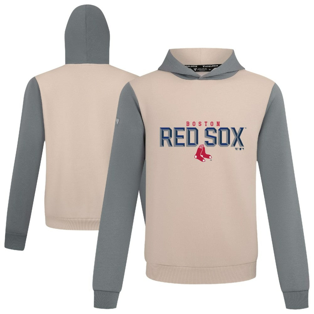 Boston Red Sox Levelwear Throwback Carve Ultimate Hoodie - Sand Hoodies