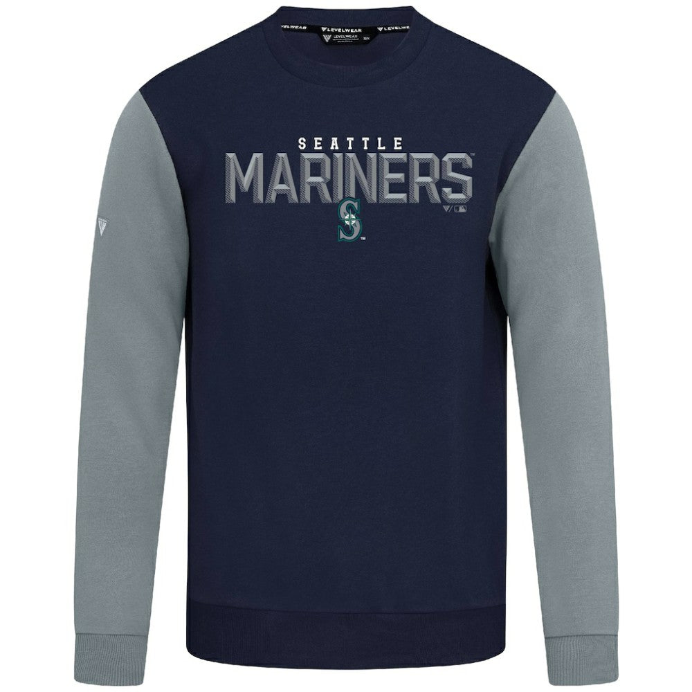 Seattle Mariners Levelwear Throwback Ultimate Carve Sweatshirt - College Navy Sweatshirts