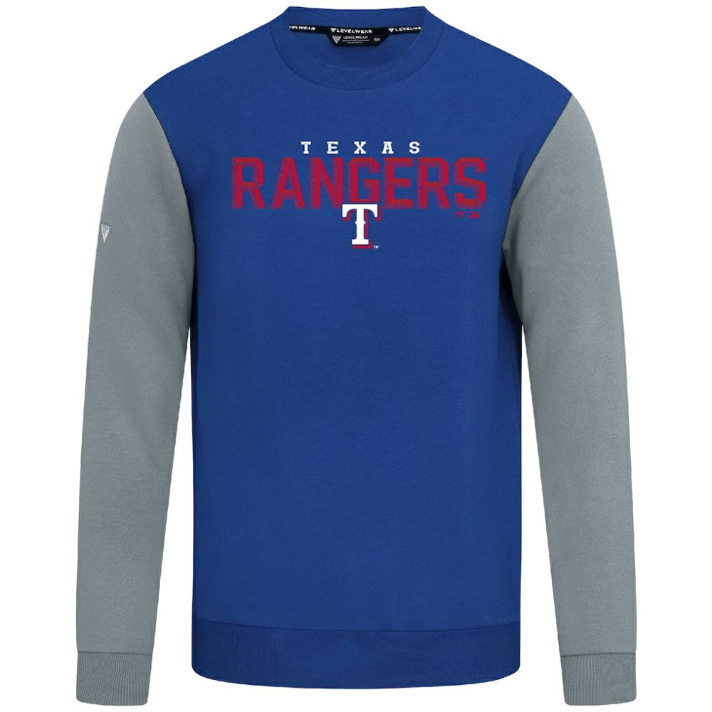 Texas Rangers Levelwear Throwback Ultimate Carve Sweatshirt - Royal Sweatshirts
