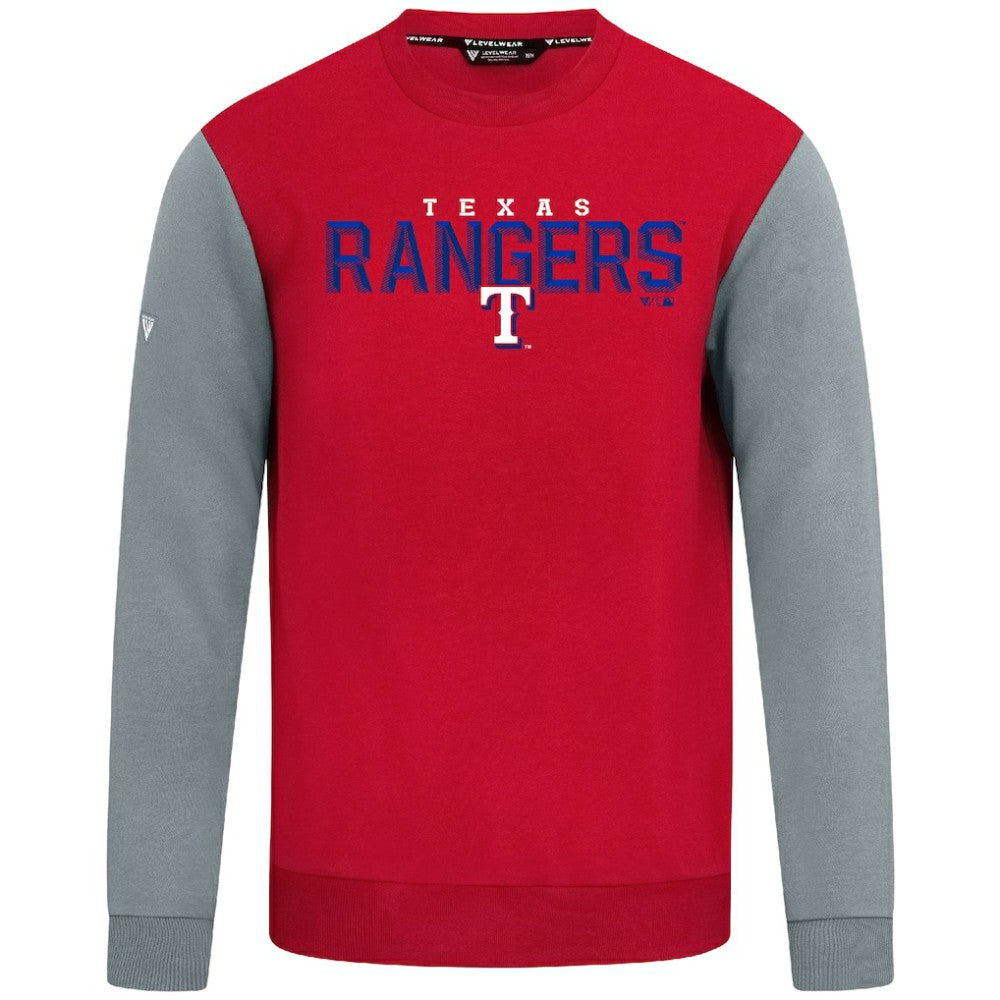 Texas Rangers Levelwear Throwback Ultimate Carve Sweatshirt - Red Sweatshirts