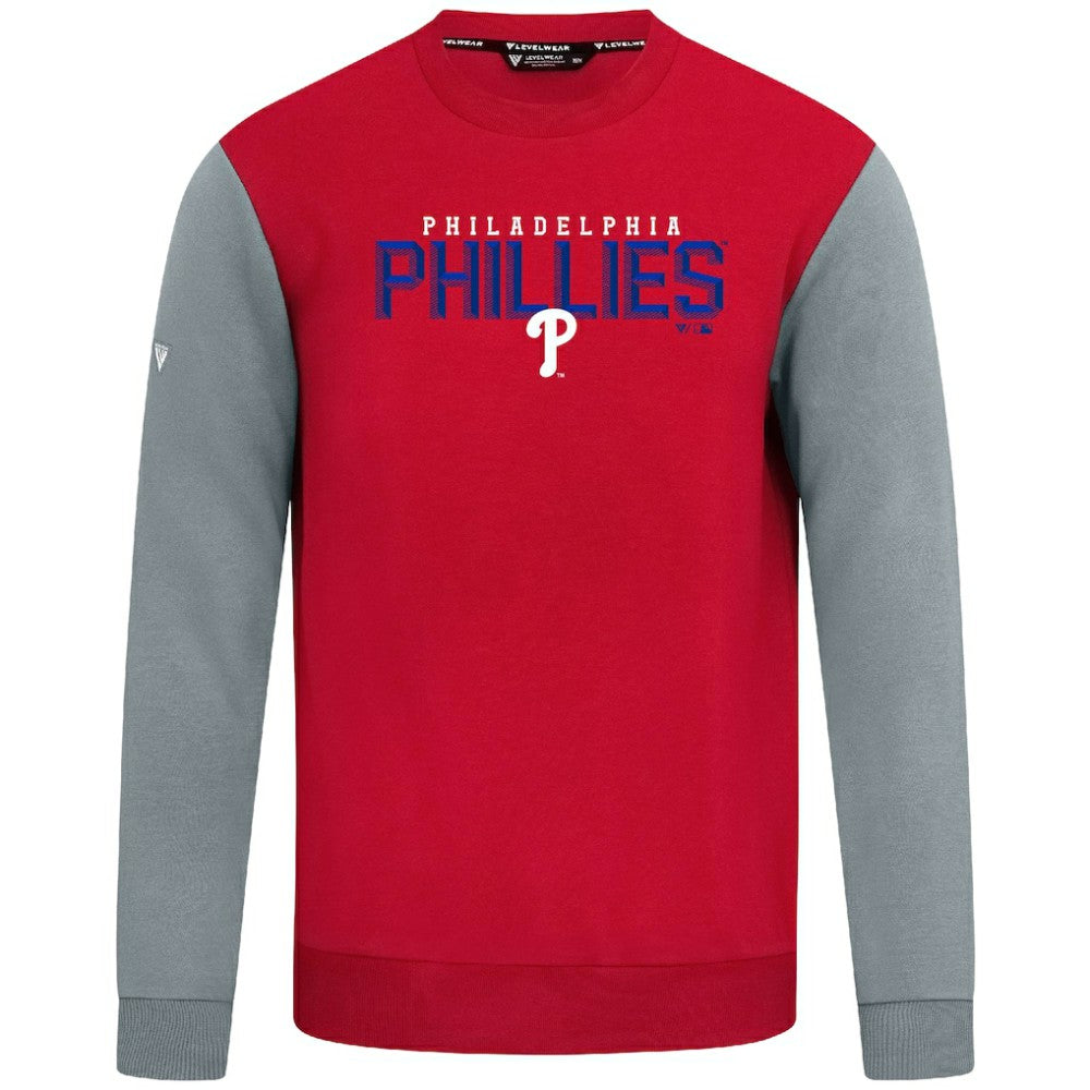 Philadelphia Phillies Levelwear Throwback Ultimate Carve Sweatshirt - Red Sweatshirts