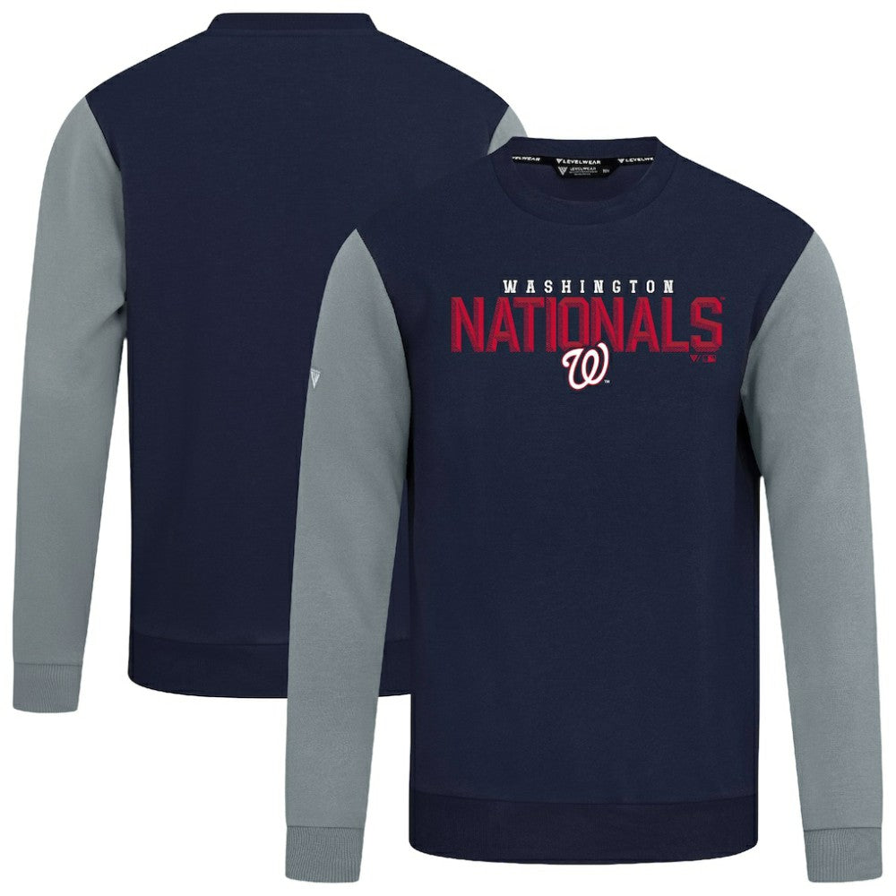 Washington Nationals Levelwear Throwback Ultimate Carve Sweatshirt - Navy Sweatshirts