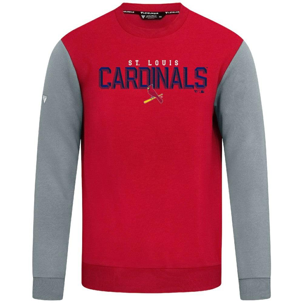 St. Louis Cardinals Levelwear Throwback Ultimate Carve Sweatshirt - Red Sweatshirts