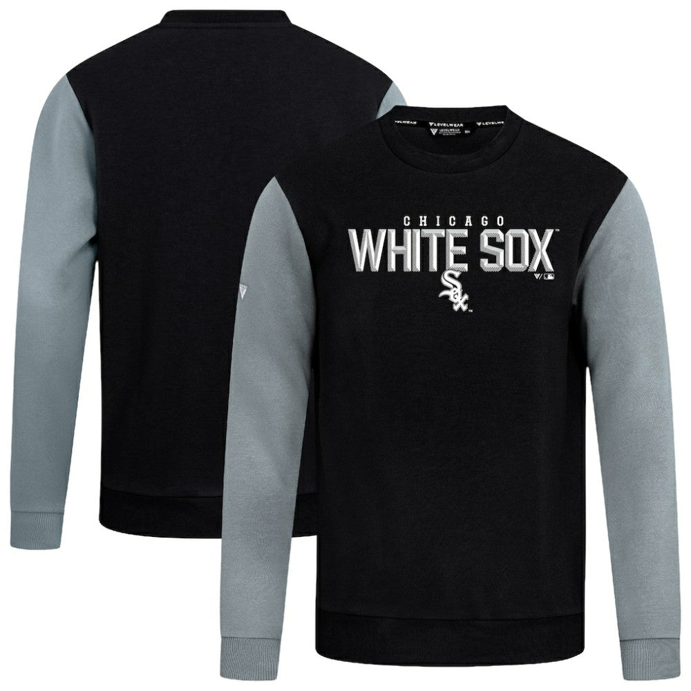 Chicago White Sox Levelwear Throwback Ultimate Carve Sweatshirt - Black Sweatshirts